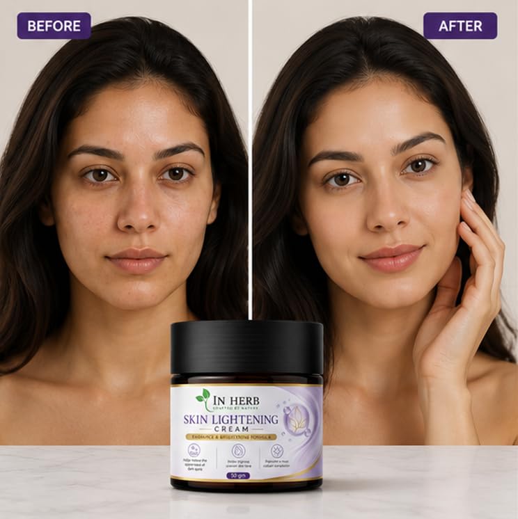 In Herb Skin Lightening Cream, for Everyday Use, Moisturizing and Nourishing Skin Care Formula, 50 gm