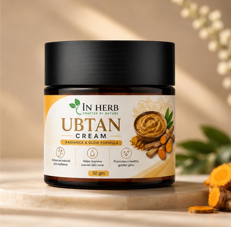 In Herb Ubtan Cream, Daily Moisturizing Face Cream with Traditional Ubtan-Inspired Formula, 50 gm