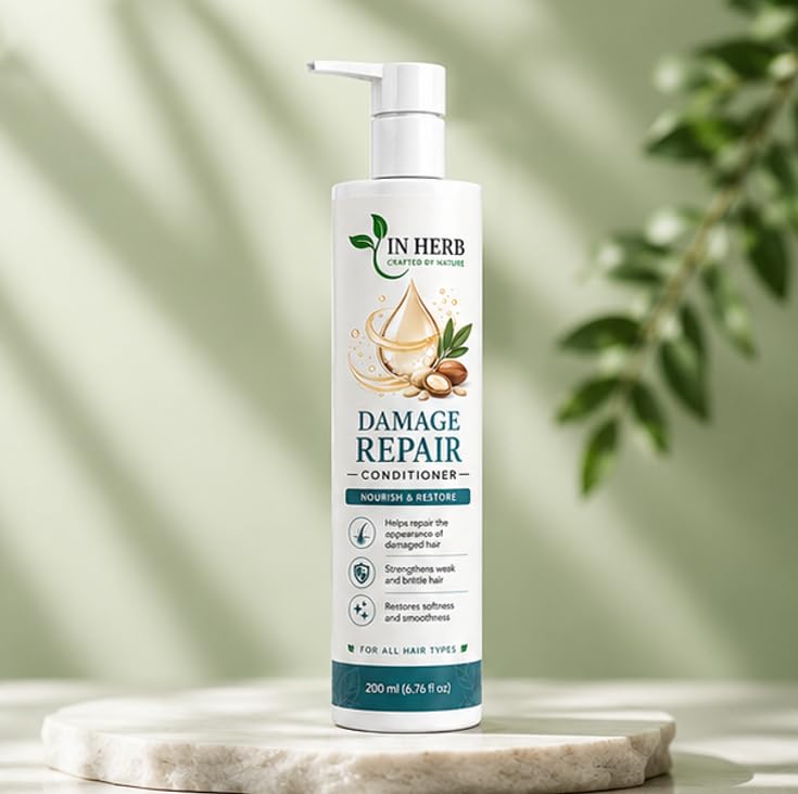 In Herb Conditioner for All Hair Types, Everyday Hair Care Formula with Easy-Rinse Application, 200 ml