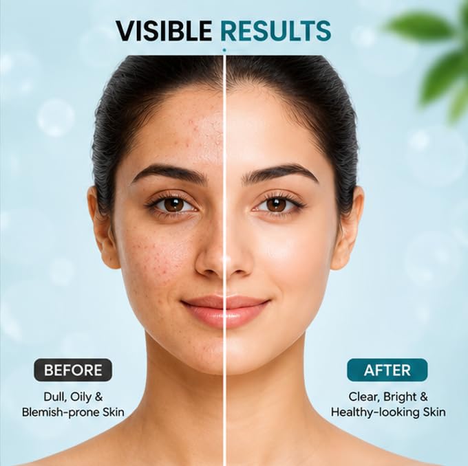 In Herb 1% Salicylic Acid Face Wash with Brush Applicator, Everyday Facial Cleansing Formula, 150 ml