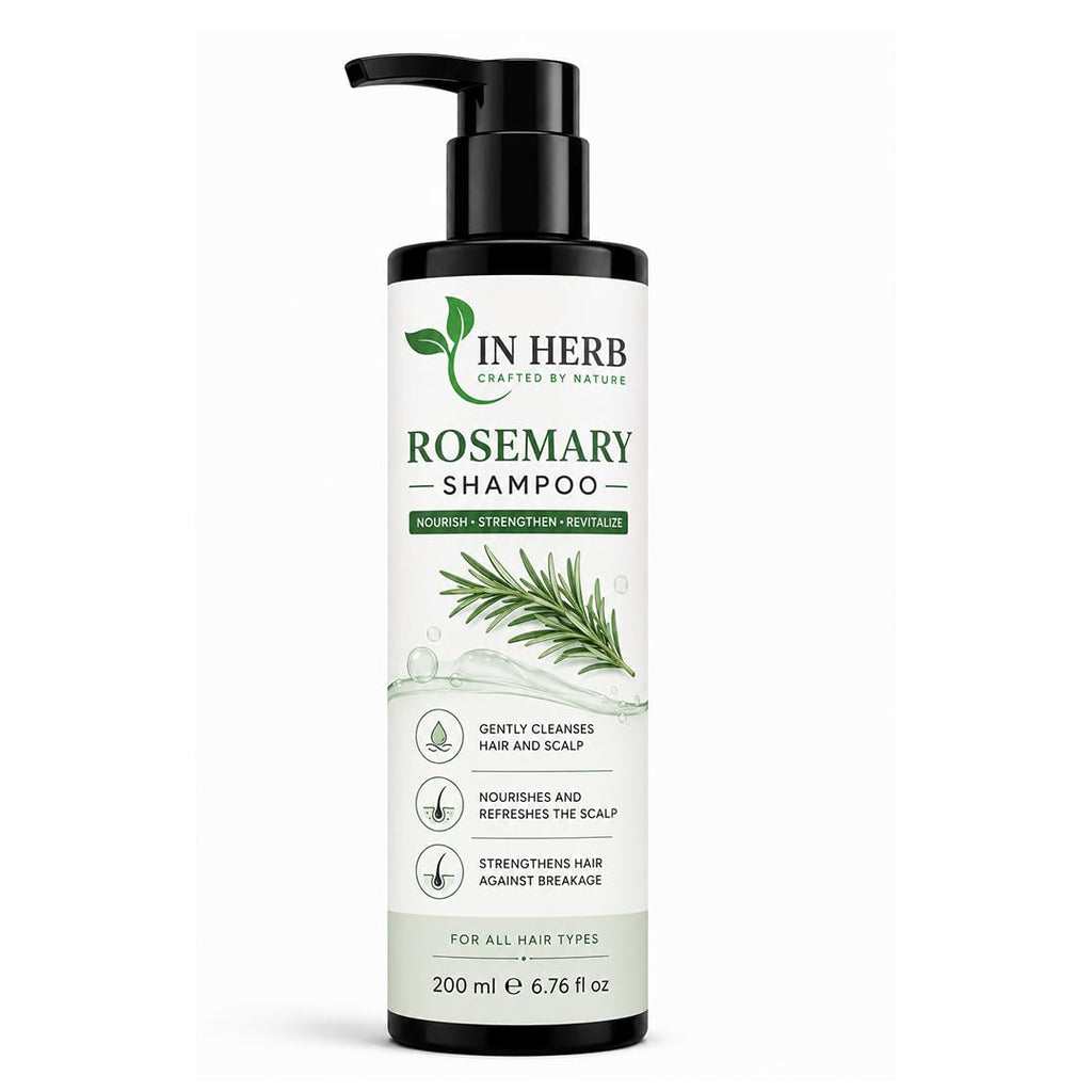 In Herb Rosemary Shampoo, Daily Hair Cleansing Formula for All Hair Types, 200 ml