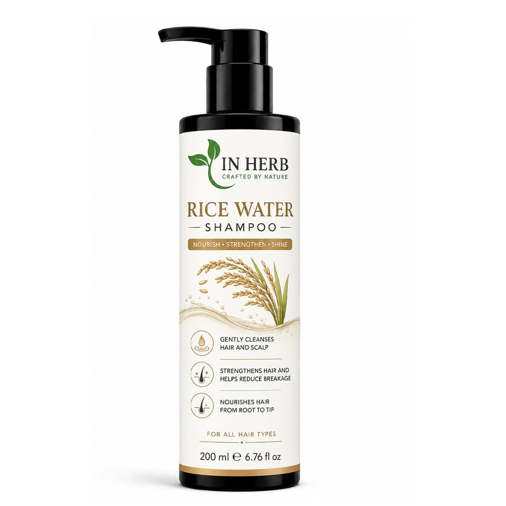 In Herb Rice Water Hair Shampoo, Daily Hair Care Essential for All Hair Types, 200 ml