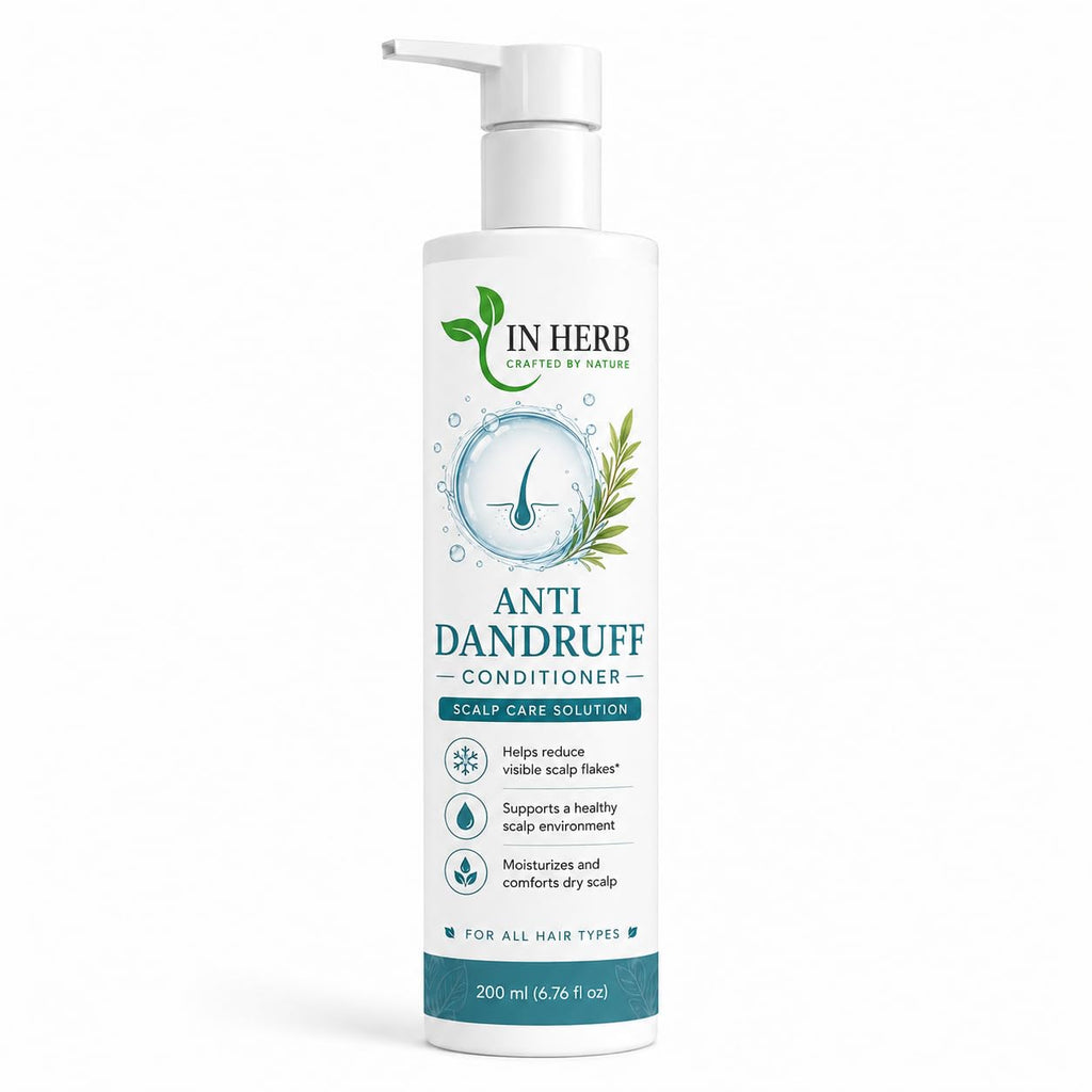 In Herb Anti Dandruff Conditioner, Daily Hair Conditioning Formula for All Hair Types, Lightweight and Easy-Rinse Texture, 200 ml