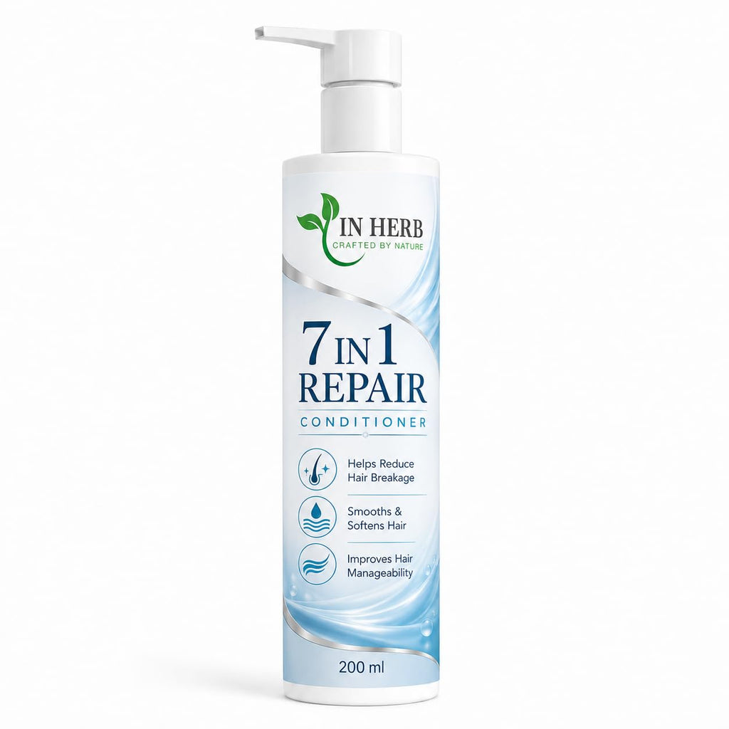 In Herb 7 in 1 Hair Conditioner, Daily Hair Conditioning Formula for All Hair Types, Lightweight Texture, 200 ml
