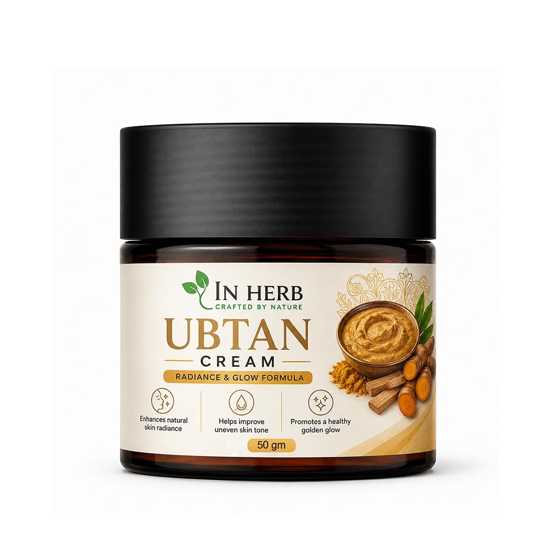 In Herb Ubtan Cream, Daily Moisturizing Face Cream with Traditional Ubtan-Inspired Formula, 50 gm