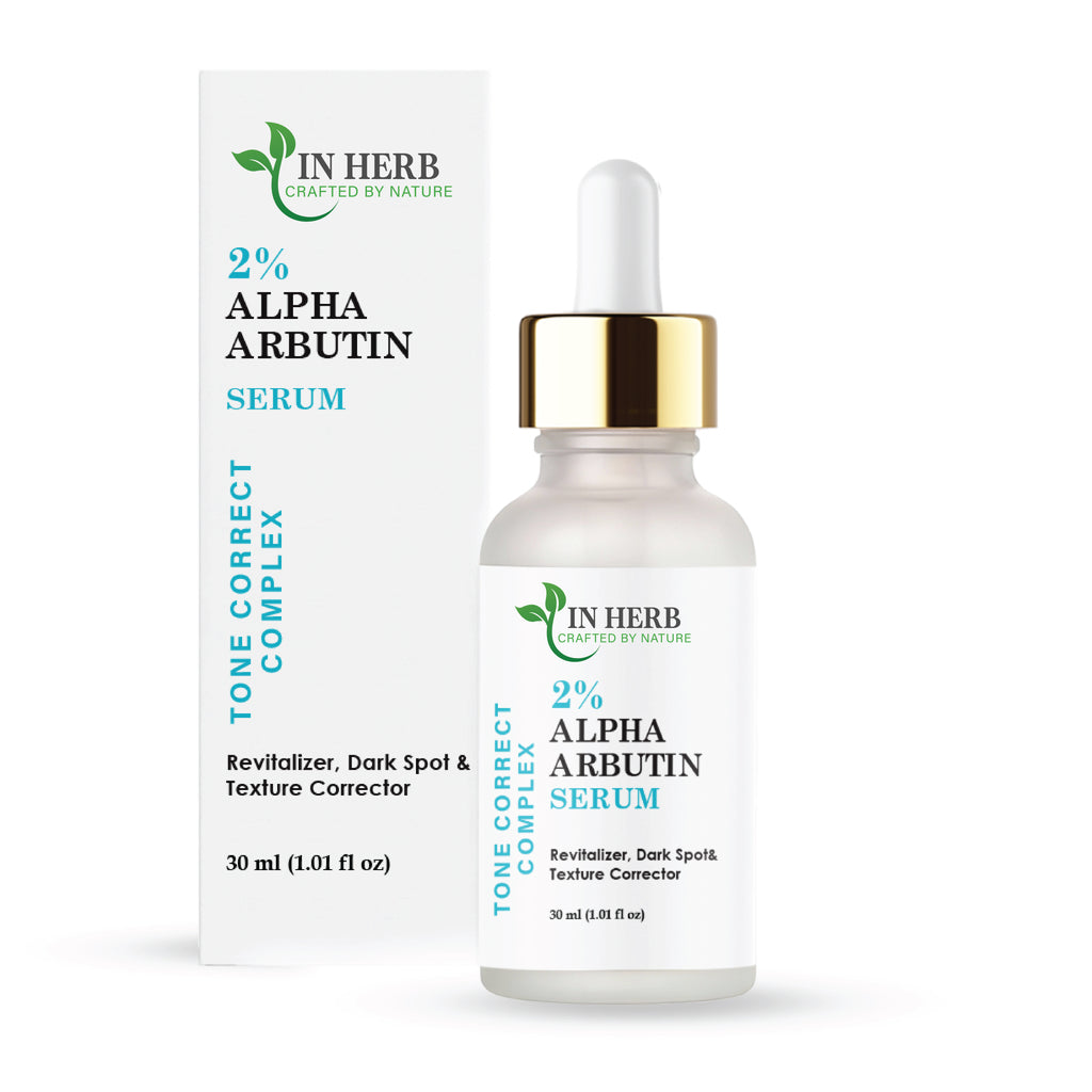 In Herb 2% Alpha Arbutin Serum for Face, Lightweight Daily Use, 30 ml